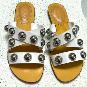 Marc Fisher Bryte sandals in white